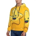 thumbnail image 3 of Wukai Happy Cartoon Star Print Men Hoodies Fleece Sweatshirts Long Sleeve Sweaters Pullover Fall Outfits Winter Clothes-Small, 3 of 7