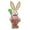 B, variant on 14-Inch Garden Easter Bunny Stake, Realistic Rush Covered Rabbit on Metal Stick, Charming Outdoor Decor for Flower Beds & Walkway H