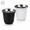black and white, variant on 2 Pack Mini Stainless Steel Tea Cups, Food Grade 304 Double Wall Water Cups, Simple Portable Drink Cups with Smooth Rim and Non-Slip Bottom for Tea, Water, Coffee and Daily Use