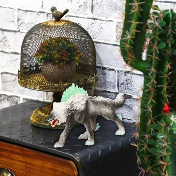 Modelo de lobo de nieve, figura de animal de lobo de nieve, figuras de lobo, juguetes, figuras de lobo, juguetes modelo, durabilidad probada en el tiempo