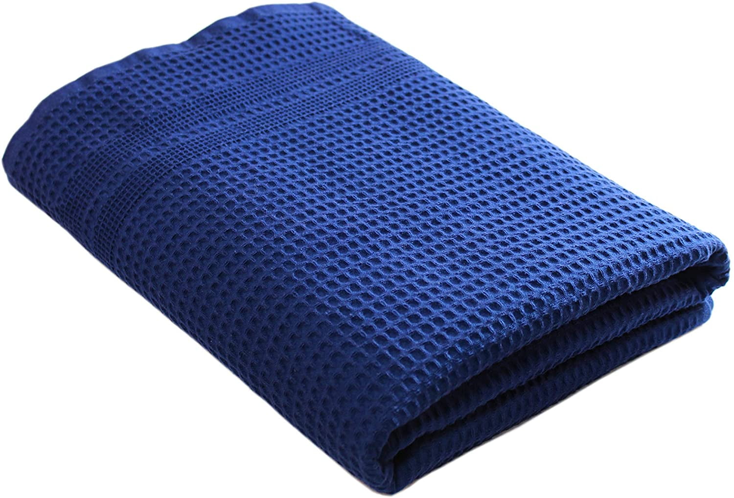 Gilden Tree Waffle Towels Quick Dry Lint Free Thin Bath Sheets 40x80 Oversized Extra Large for Adults, Classic Style (Indigo)