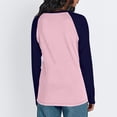 thumbnail image 6 of DISKEBUISS Women's Long Sleeve Raglan T-Shirts Crew Neck Color Block Tops for Fall Casual Loose Blouse, 6 of 6