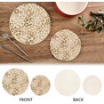 thumbnail image 3 of SKYSONIC Glitter Golden Printed Pot Holders Trivets, 2 Pcs Heat Resistant Trivets,Leopard Skin Cotton Thread Weave Mats for Hot Pads Pans Pot Bowl Teapot for Kitchen Decor, 3 of 7