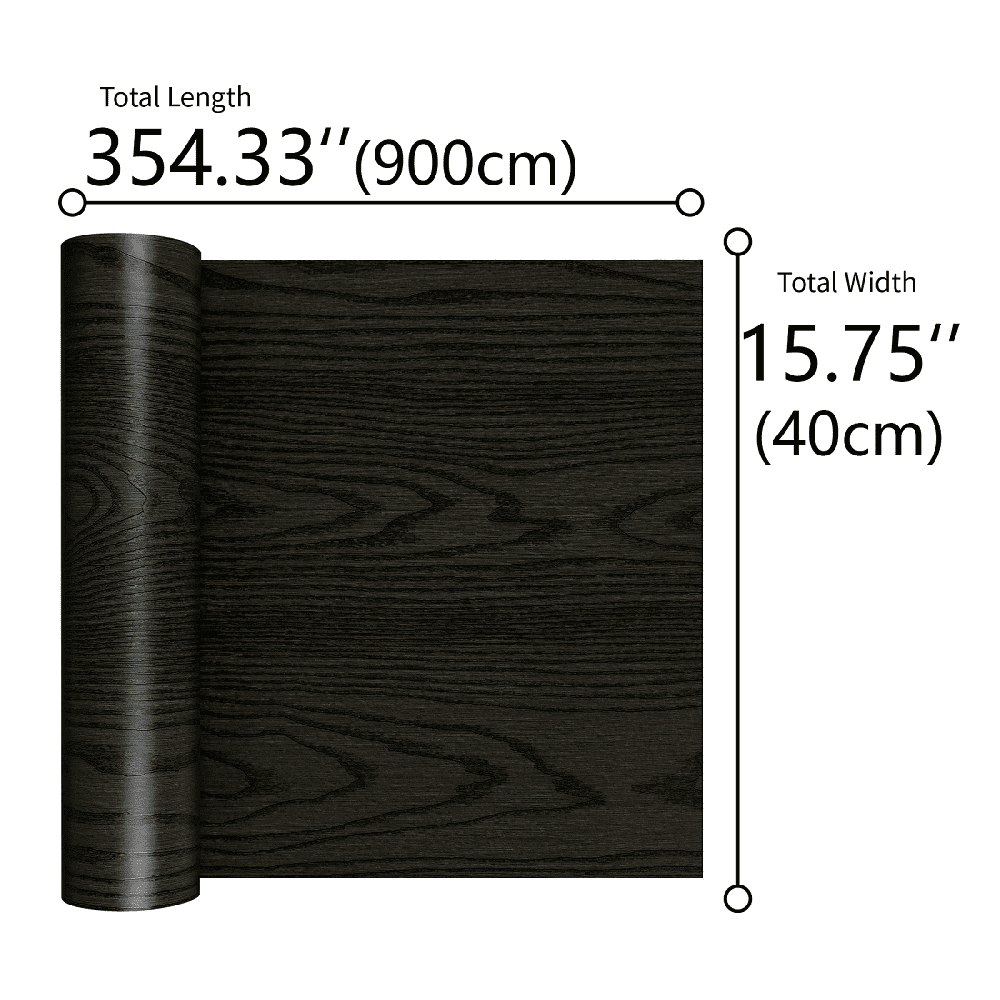 VEELIKE Brown Black Peel and Stick Wallpaper Self Adhesive Wood Contact Paper for Countertops Waterproof Removable Wood Grain Contact Paper Wood Vinyl Roll for Kitchen Cabinets Table 15.7"x354"