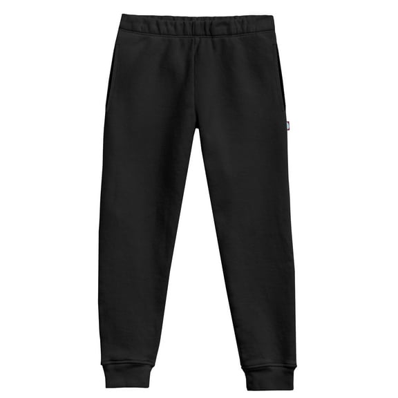 Boys and Girls Lightweight Soft Cotton Fleece Pocket Jogger | Black