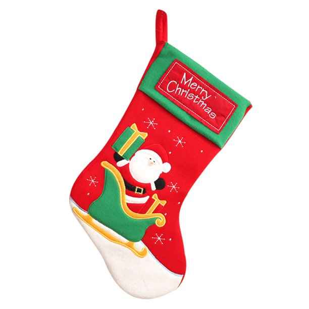 Adorno navideño Fiudx Media navideña Gris Bolsa de regalo Colgante