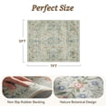 thumbnail image 3 of SIXHOME 6'x9' Area Rugs for Living Room Rugs for Bedroom Vintage Soft Floral Area Rug Washable Botanical Printed Carpet Non Slip Oriental Rug for Dining Room and Farmhouse Home Decor Green, 3 of 7