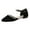 Black, variant on Women Lovely Pearls Pointed Toe Rhinestone Bow Flats Light Weight Suede Dress Shoes Ankle Strap Comfortable Slip On Sandals Buckled Party Date Casual Leisure Shoes