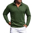 thumbnail image 3 of Lpmadey Men's Quarter Zip Pullover Sweater Lightweight Mock Neck Sweatshirts Waffle Knit Long Sleeve Golf Shirts, 3 of 6