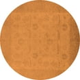 thumbnail image 1 of Ahgly Company Indoor Round Oriental Orange Traditional Area Rugs, 6' Round, 1 of 4