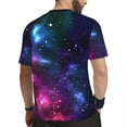 thumbnail image 3 of T Shirt For Men Purple Blue Galaxy Nebula Running T-Shirt Stardust Graphic Novelty Male Tee Shirt Su, 3 of 7