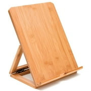 Angle View: Lipper International Compact Convenient Folding Home Wood Tablet Stand, Bamboo