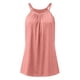 thumbnail image 2 of Playeras,Blusas y Tops,Ropa para Mujer Athletic camisetas sin mangas para las mujeres Mujeres verano sólido Tops plisado sin mangas camisetas sin mangas (Pink, L), 2 of 7