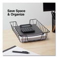 thumbnail image 3 of wire metal letter tray, 1 section, letter size files, 10" x 14.13" x 3", black | Bundle of 2 Each, 3 of 4