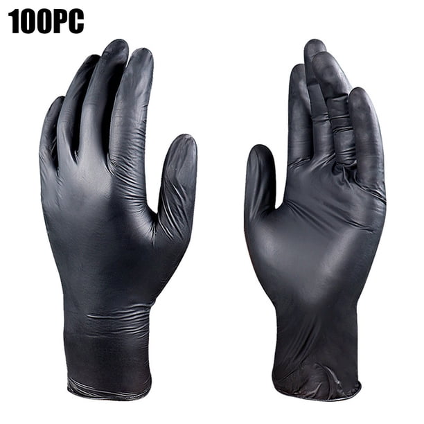 100 Guantes Desechables De Silicona Negros, Gruesos Y Duraderos, Resistentes A Los Álcalis, De Uso Versátil