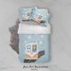 thumbnail image 1 of 3D Cartoon Cute Animal Bear Bus Funda nórdica Juego de cama Set Funda nórdica, 1 of 3