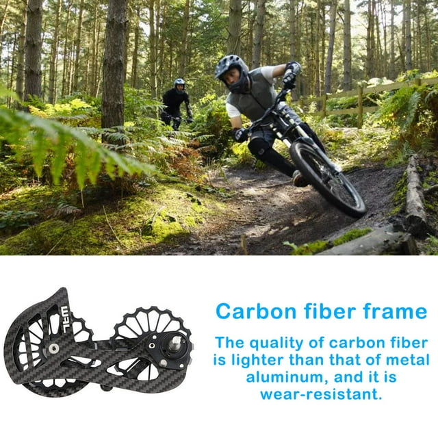 Oversized Ceramic Bearing Rustproof Pulley Rear Derailleur Cage Wear-resistant Hub Guide Wheel Kit Bike Accessories Outdoor Black SD6