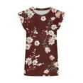 thumbnail image 4 of Women's Sleeveless T Shirts Trendy Summer Floral Printed Crew Neck Tank Tops Casual Loose Fit Soft Blouses (2XL, Multicolor 1), 4 of 4