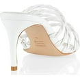 thumbnail image 3 of Schutz Lessie White Twisted Straps Slip On Open Toe Stiletto Mid Heel Sandals (White, 7.5), 3 of 6