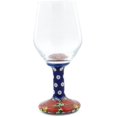thumbnail image 3 of Polish Pottery Wine Glass 15 oz Polmedia Red Wildflower Theme UNIKAT Hand Painted in Boleslawiec, Poland + Certificate of Authenticity, 3 of 6