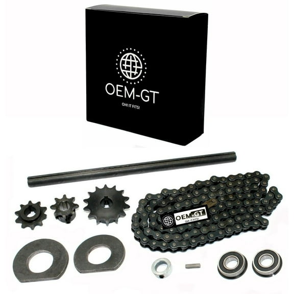 OEM-GT 415 Chain Jackshaft Kit 5/8" X 10" Motorized Bicycle, Go Kart, Minibike.