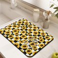 thumbnail image 2 of Washable Rubber Sunflower Cute Floral Dish Drying Mats for Kitchen Counter Home Large Coffee Bar Pad Accessories and Decor for Utensils Stemware 18''x24'', 2 of 5