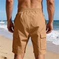 thumbnail image 4 of Men's Pocket Outdoor Sports Casual Loose Cargo Shorts, 4 of 7