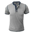 thumbnail image 3 of Men's Short Sleeve Button Shirt - Casual Summer Top, Polyester Fabric, Versatile Sizes (S-XXL), Machine Washable, Daily Wear, 3 of 4