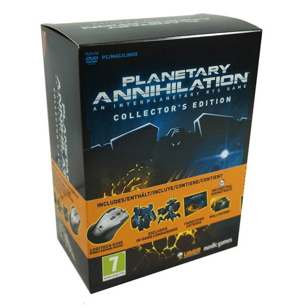 Planetary Annihilation Collector S Edition An Interplanetary Rts Game Set Includes Logitech G300 Wired Gaming Mouse Walmart Com Walmart Com