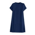 thumbnail image 3 of ZANZEA Womens Short Sleeve A-line Dress Fashion Casual Elegant Beach Dresses, 3 of 6