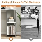 Topbuy Small Space Desk, White