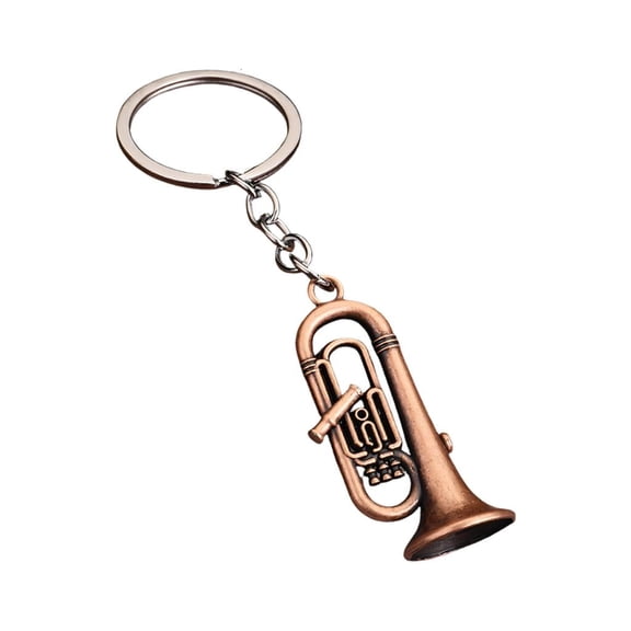 Fanoery Mini Saxophone Keychain Musical Instrument Keyring Bag Pendant Car Accessory Gift For Music Lover In Retro Color