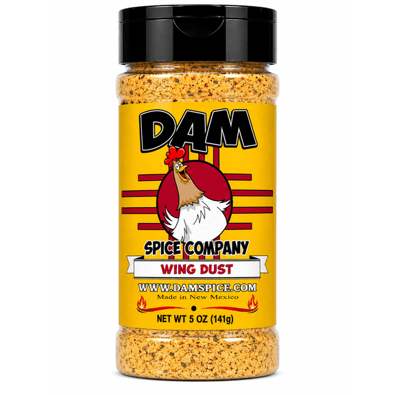 DAM Spice Company Wing Dust Seasoning Savory Garlic Chile Pepper Classic Wing Flavor 1-Count 5 oz