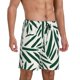 thumbnail image 2 of Balery Palm Branch With Leaves Pantalones cortos de pijama de punto de algodón para hombre con cinturilla y bolsillos-3X-Large, 2 of 6