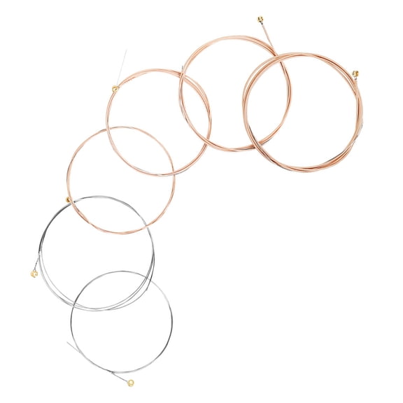Milisten 6-Pack Professional Acoustic Guitar Strings Set, Metal Folk Guitar Strings with Assorted Colors for Enhanced Sound