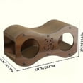 thumbnail image 3 of Sturdy Walnut Cat Scratching Post with Integrated Cat Bed, 4-Season Woven Scratch Pad, Indoor Cat Scratcher & Toy for Kitten Lounging Play, 3 of 9