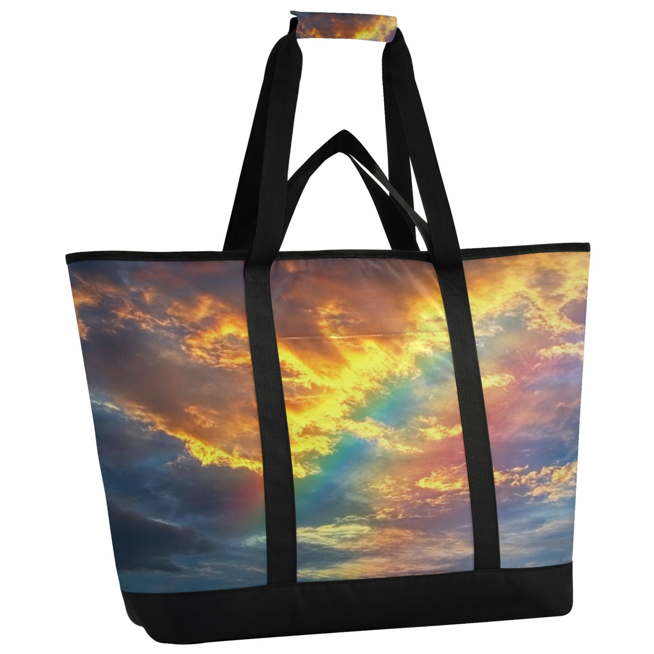 Large Hand-held Ice Pack Picnic Bag Insulation and Refrigeration Suitable for Shopping Picnics and Camping Super Cool Sky