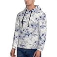 thumbnail image 2 of Hoodies for Men - Indigo Tie Dye Long Sleeve Comfrt Men'S Fashion Hoodies & Sweatshirts, Sweatshirts for Men Hoodies Pullover Clothing Clothes with Pouch, 2 of 7