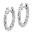 thumbnail image 2 of Auriga Fine Jewelry 14K White Gold Lab Grown Diamond VS/SI GH, In/Out Hinged Hoop Earrings for Women, 2 of 5