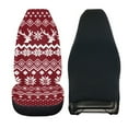 thumbnail image 4 of Jeiento Christmas Car Seat Cover Front Seats Only High Back Driver Seat Cover Protector 1 Piece Washable Car Front Seat Cushion Covers Auto Accessory Fit for SUV Van Sedan RV Interior Xmas Decor, 4 of 6