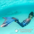 thumbnail image 5 of Fin Fun Atlantis - Swimmable Mermaid Tail w/ Reinforced Tips & Monofin | 3D Side & Back Fins - Made w/ Sun Resistant Material - (Bronzed Sapphire, Adult L), 5 of 7