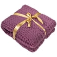 thumbnail image 2 of Northlight Cable Knit Plush Throw Blanket - 50" x 60" - Orchid Purple, 2 of 8