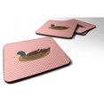 thumbnail image 1 of "Treasures Khaki Campbell Duck Pink Check Decorative coasters, 3.5, Multicolor" Caroline's Treasures BB7866FC, 1 of 1