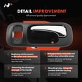 thumbnail image 3 of A-Premium Front or Rear Left Driver Side Interior Door Handle with Lock Hole Compatible with Honda CR-V 1997 1998 1999 2000 2001, Gray Housing with Chrome Lever, Replace# 72664-S10-A11ZA, 3 of 5