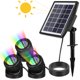 thumbnail image 1 of WRISTBIQUE Pond Lights Solar Powered Para Jardín Color Negro Con Luces LED Estables Y, 1 of 7