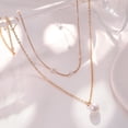 thumbnail image 4 of Collar de perlas de doble capa de luz Collar corto collar de cadena Collarbone borde de joyería para las niñas collar de perlas para las mujeres Dainty, 4 of 7
