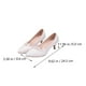 thumbnail image 5 of EeaseMX 1 par de zapatos de tacón alto con encaje puntiagudo para novia, sexys, para boda (blancos), 5 of 7
