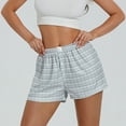 thumbnail image 4 of Women Y2K Plaid Shorts Elastic Low Rise Cute Pajama Boxer Shorts Summer Lounge Pj Sleep Short Bottom Sleepwear, 4 of 7