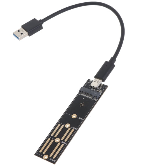 Dual-Protocol M2 Solid-State Drive NVMe M2 SSD to USB3.1 Adapter 10G for External Hard Drive M/B M Key- M2 SSD