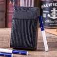thumbnail image 3 of PU Leather Cigarette Box Case Lighter Holder Case Herb Tobacco Storage Box Case Smoking Cigarette Case Cigar Case Smoker Gift (Lizard grain Black), 3 of 6